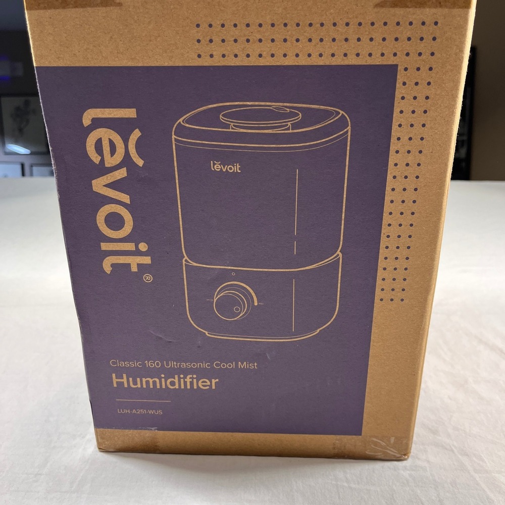Levoit Classic 160 Ultrasonic Cool Mist Humidifier Unisex OS White NEW Top-Fill